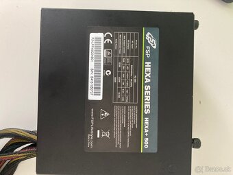 PC zdroj FSP HEXA+ 500W – 80 Plus, ATX, tichý, plne funkčný - 2