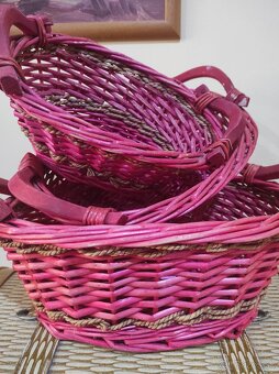 Sada (3ks) oválne košiky s ručkami Nepoužívané - 2