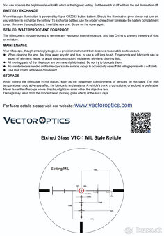 Vector Optics Artemis 1-8x26 FFP CQB/DMR - 2