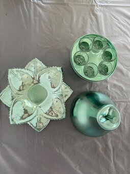 Retro plechová hruška - zelená - 2