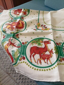 Predám nový obrus , motív srnky - 2