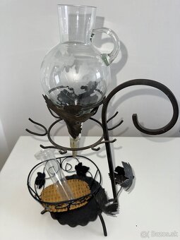 Antique Leptaný sklenený dekantér - 2