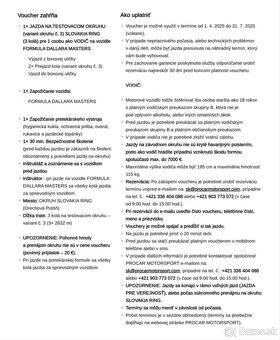 Predám voucher na SlovakiaRing jazda vo formuli. - 2