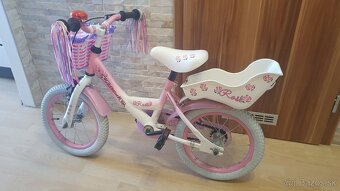 Dievčenský bicykel 14' ružovo-biely - 2