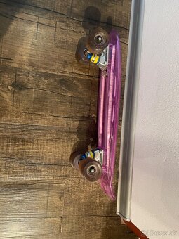 Penny board Worker – fialový transparentný so svietiacimi ko - 2