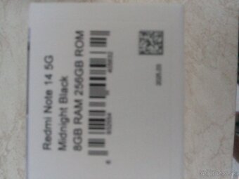 Predám Redmi note 14 5G 256gb Midnight Black - 2