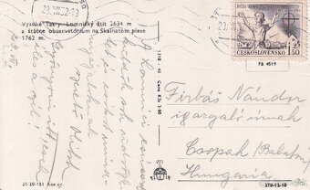 Staré pohľadnice Vysoké Tatry, lanovka - 2