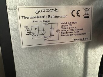 Termoelektrická chladnička Guzzanti GZ-24DD – 68L - 2