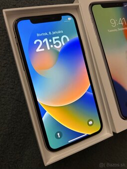 iPhone X 64GB Silver - 100% batéria - 2