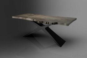 Gaštaanový monolitický Stôl z masívneho dreva - 2