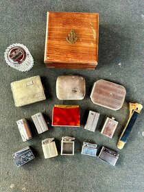 Staré tabákové krabičky, zápalky a zapalovače, popelníky - 2