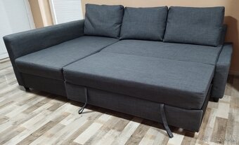 rohova rozkladacia sedacka Ikea Friheten, siva, 228x155 cm - 2