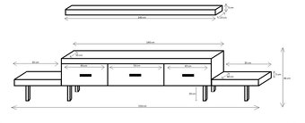 Stolik pod TV a policka - 2