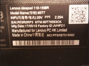 Lenovo-ideapad 110-15IBR.4GB Ram 500GB pamet - 2