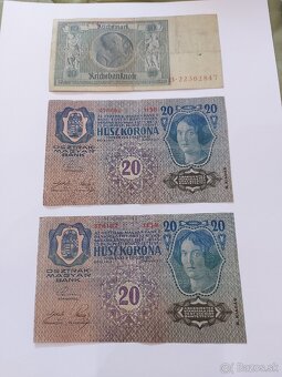 Staré bankovky. - 2