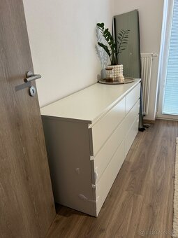 Komoda Malm 160x78cm 6 zásuviek Biela - 2