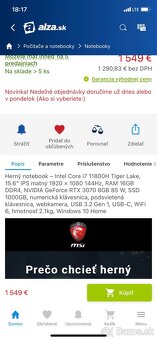 Predám herný notebook a príslušenstvo - 2