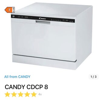 Volne stojaca umyvacka riadu CANDY CDCP8 - 2