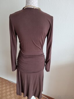 Hnedé elastické šaty s.Oliver S - 2