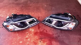 AUDI A3 8P 2003-2008 Led Tube Black Reflektory Predné Svetlá - 2