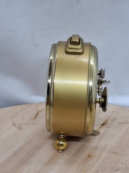 Predám funkčný budík JUNGHANS TRIVOX s predzvánaním zlatá fa - 2