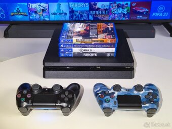 PS4 PLAYSTATION 4 SLIM + 2X OVLADAC + HRY - 2