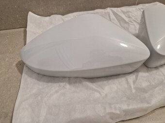 Kryty spatnych zrkadiel Skoda octavia 3 biela metaliza moon - 2