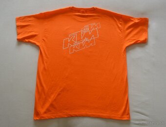 Predám kvalitné tričko KTM oranžové modré - 2