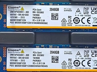 Kingston 2TB, 1TB, 512GB - rýchlosť 7 000 MB/s - 2