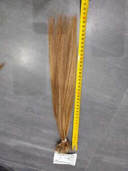 Ľudské vlasy na nadpojenie -hneda s blond melírom (161 ks) - 2