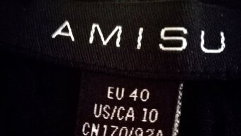 AMISU dámske čierne mini šaty z New Yorkeru - 2