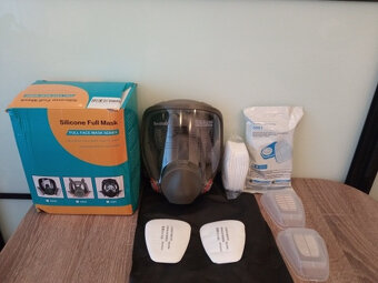 49€ KOMPLET - NOVA celotvarova bezpecnostna dychacia maska - 2