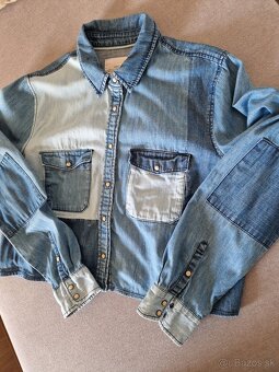H&M džínsová košeľa            2+1zadarmo - 2