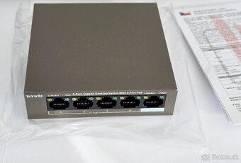 Tenda TEG1105P-4-63W PoE AT switch 4x PoE 802.3af/at, 5x 1 G - 2