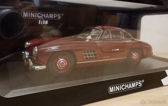 Mercedes 300SL Dark Red Minichamps 1:18 - 2