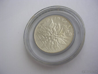 Ag minca 25 Kčs 1969 25.výročie SNP PROOF plamene - 2