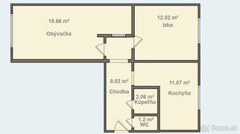 Na predaj 2-izbový byt (54 m²) - Sever - 2