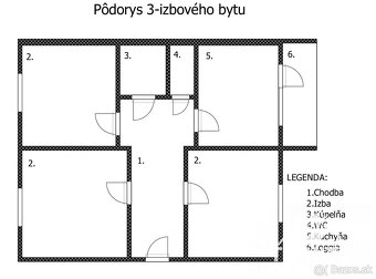 NA PREDAJ 3-izbový byt s loggiou v meste Nové Zámky - 2