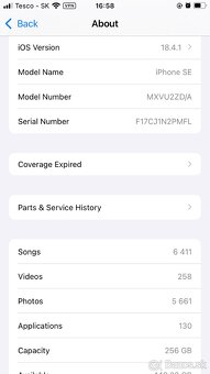 Predám Apple iPhone SE 2nd 256 GB 2020 Biely - 2