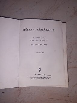 Technické tabuľky & Mὔszaki táblázatok. - 2