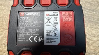 Parkside 2ah akumulátor X20V - 2