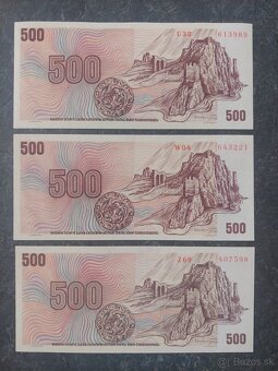 3x 500 Kčs 1973, stav N (UNC) - 2