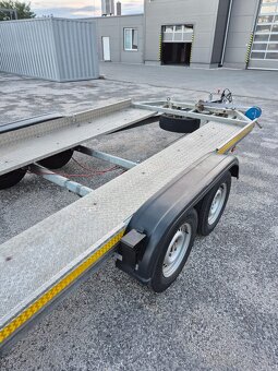 AKB prívesný vozík, preprava AUT, podvalník 2x ossý - 2