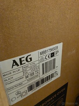 Nová vstav. mikrovlnná rúra - čierna, AEG - 2