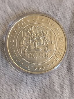 Strieborná minca 500 Sk - Toliar - Guldiner 1499 -1999 - 2