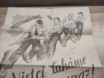 propagačný plagát Všetci ťaháme jeden povraz Slovenský štát - 2