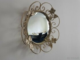 Zrkadlo vypukle v kovovom ráme vintage style roztomile zrkad - 2
