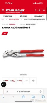 Knipex nastaviteľný kľúč 250,400 8603250 8603400 8701400 - 2
