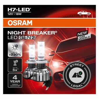 OSRAM NIGHT BREAKER H7 GEN2 +230% Legálne 6000K 2Ks - 2