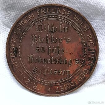 Strelecka Medaila Bronz - 1905 - Nemecko - Norimberg - 2